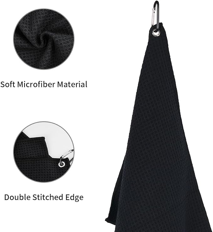 watchget Barista Towel 4 Pack (12"x 20"), Black