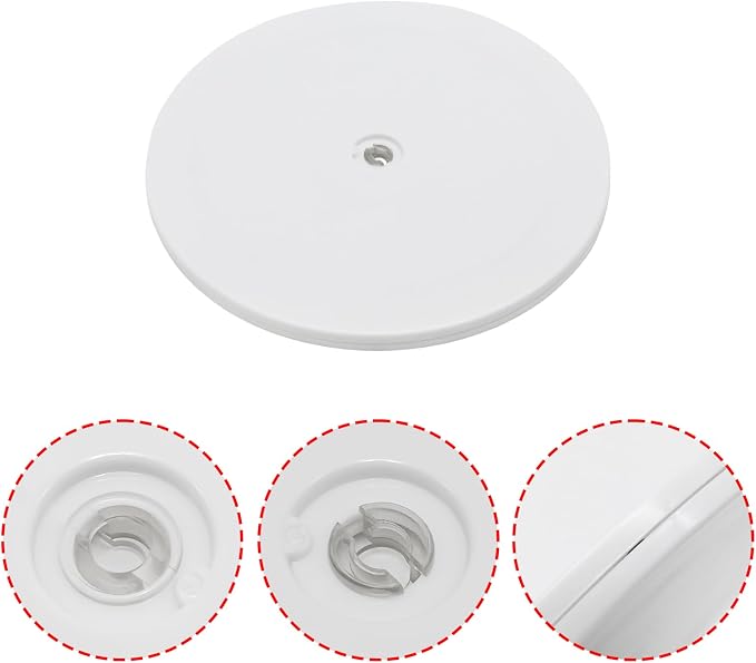 1Pcs White Acrylic Lazy Susan 9 Inch Turntable Organizer Bearings | Mini Lazy Susan, Small Lazy Susan Turntable, 360° Rotating Swivel Plate for Spice Rack, Cosmetic, Cake, Pantry, DIY Display