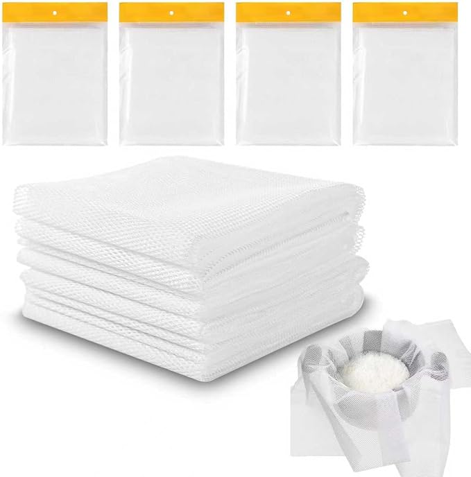 4 Pack 45.3"x 39.4" Sushi Rice Cooking Net | Non-Stick Rice Cooker Napkin, Fine Mesh Rice Cooker Napkins, Cooking Rice Steamer Cloths for Homes, Restaurants, Camping