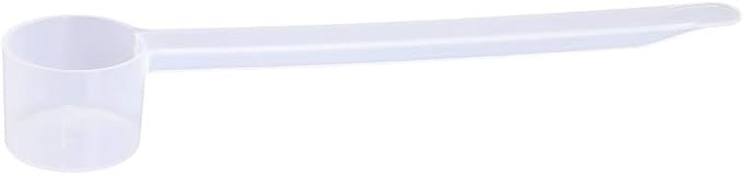 Plastic Measuring Scoop, (9 cc | 2 Teaspoon | 9 mL) Long Handle Spoons for Powders, Granules, Coffee, Pet Food, Baking Supplies, Protein and Other Dry Goods, BPA Free (Set of 1)