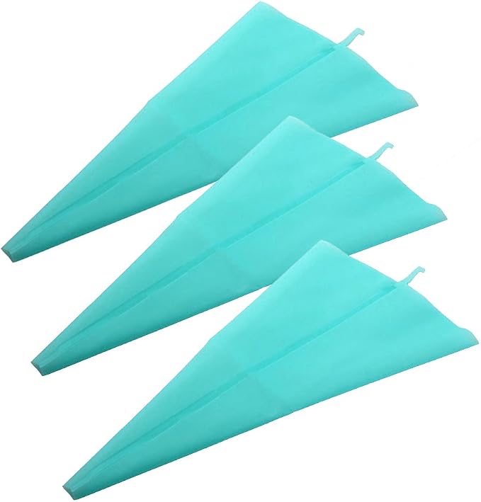 Jennice House Silicone Pastry Bags Set, 3 Pack of 16 inch Reusable Icing Piping Bags Baking Cookie Cake Decorating Pastry Bags Set