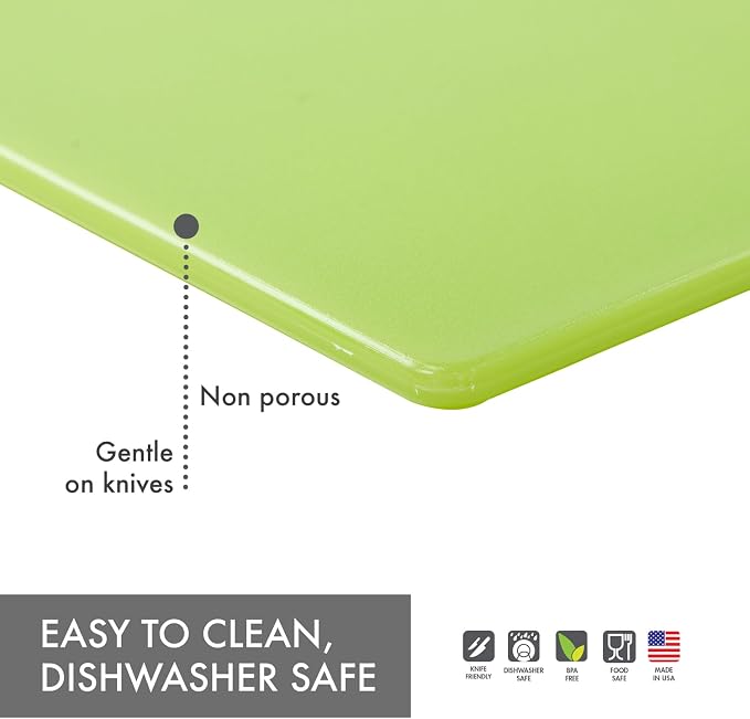 Dexas Classic Jelli Cutting Board with Handle, 11 by 14.5 inches, Green