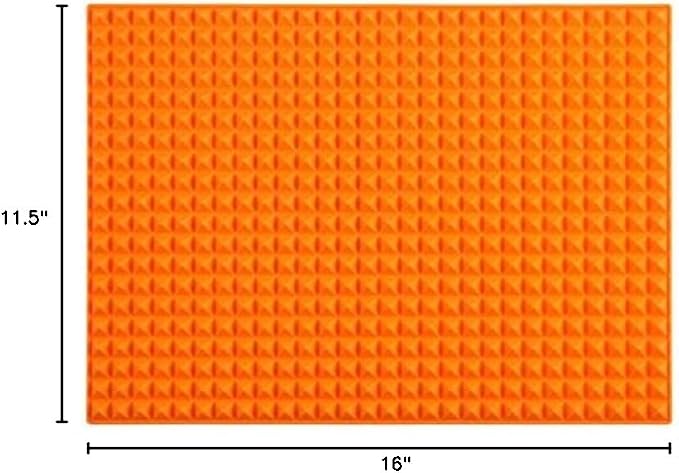 Colinda Silicone Dish and Cup Drying Mat - Extra Large Trivet for Hot Dishes, Large Size Hot Pots and Pads Coming Directly Out from the Stove or Oven,Drain Board,16" x 11.5",Orange