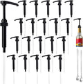 20 Pcs Black Coffee Syrup Pump Compatible with 25.4Oz/750ml Bottles | Syrup Dispenser Pumps, Great for Home & Coffee Bar, Drinking Mixes, Tea, Beverage, Cocktails, Syrup Bottles, Plus Spoons