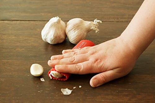 Cestari Silicone Garlic Peeler Roller Tube – Effortless Garlic Skin Remover | BPA-Free, Odor-Resistant, Dishwasher Safe Fast, Mess-Free Prep Kitchen Tool – Red, for Home Cooks and Chefs