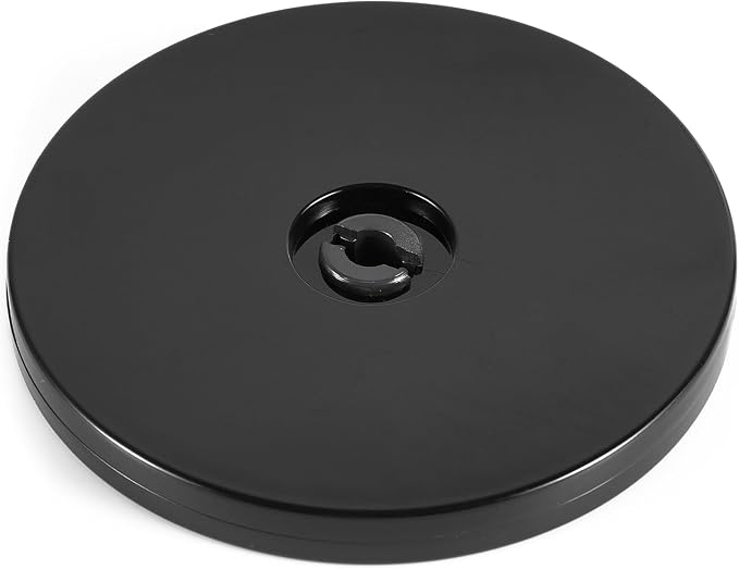 HSTECH 4” Lazy Susan Turntable Black Acrylic Ball Bearing Rotating Tray for Spice Rack Table Cake Kitchen Pantry Decorating TV Laptop Computer Monitor, 20-lb Load Capacity (360˚ Rotation)