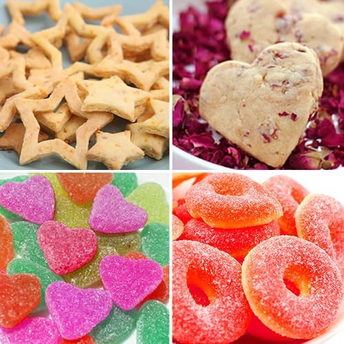 Metal Cookie Cutters Set - Star Cookie Cutter Stainless Steel Round Biscuit Cutter Heart Small Star Cookie Cutters Mini Flower Molds Cutter for Baking (20 Round Heart Flower Star Cookie Cutters)
