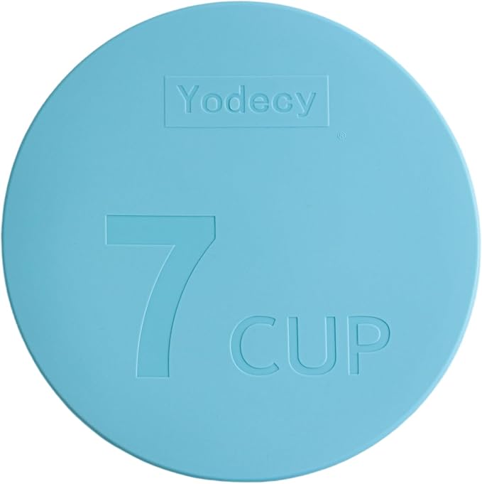 Yodecy Silicone Bowl Lid fit Pyrex Glass Bowls 7402-PC 7 Cup, Yodecy Silicone Bowl Lid fit Anchor Hocking Glass Bowls 7402-PC 7 Cup,Replacement Lid(1 Pack Blue)