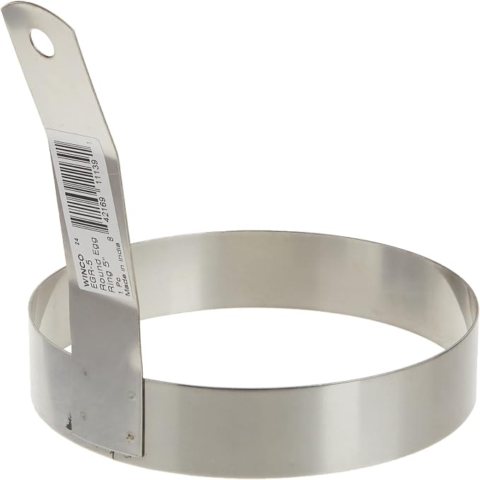 Winco 5" Round Stainless Steel Egg Ring | Restaurant service