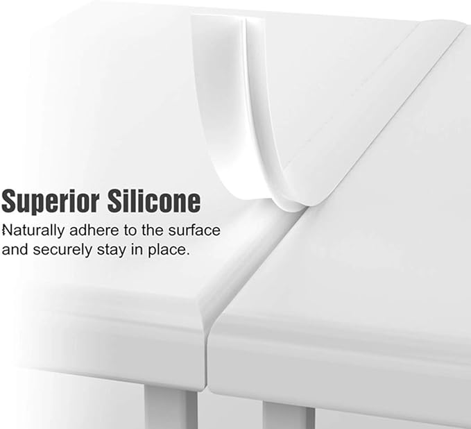 Silicone Stove gap covers, Oven Gap Fillers Seals Gaps Between Stove and Countertop, Easy to Install, Heat Resistant, 2 Pack (White, 21 inches)