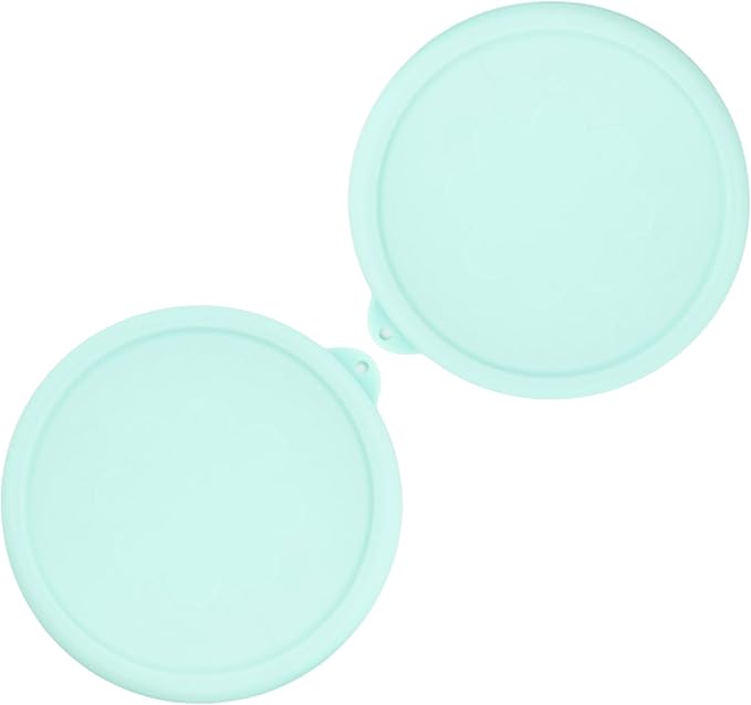 1 Cup Round Silicone Storage Cover Lids Replacement for Anchor Hocking and Pyrex 7202-PC Glass Bowls (Container not Included) (Green) 2 Pack