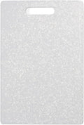 Dexas Classic Jelli Cutting Board with Handle, 9 by 15 inches, White Granite Pattern