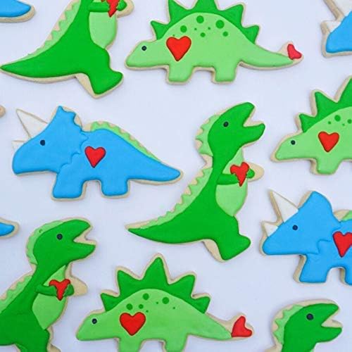 Ann Clark Dinosaur Cookie Cutter Set of 7, Made in USA | Includes: T-Rex, Stegosaurus, Triceratops, Dino Foot, & More, America's Largest Cookie Cutter Maker, Food-Safe American Steel