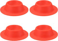 uxcell 4 Pack Soft Boiled Egg Holder, Nonstick Silicone Egg Poacher Cups Poached Cups Kitchen Breakfast Gadget for Microwave Air Fryer Stove Top Cooking Boiled Poached, Red
