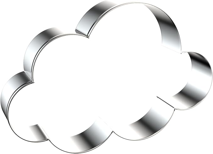 Cloud Cookie Cutter Set Large - 5 Inch, 4 Inch, 3 Inch, 2 Inch - 4 Pieces Cookie Cutters Shapes Sandwich Fondant Biscuit Clay Molds - Stainless Steel