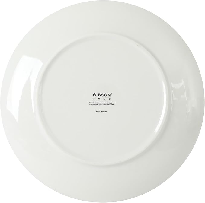 Gibson Home Westerly Court 16-Piece Dinnerware Set, Blue Floral Stoneware Plates & Bowls, Service for 4, Round Durable Everyday Dish Set