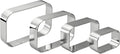 Rounded Rectangle Cookie Cutter Stainless Steel Plaque Cookie Cutters Geometric Frame Cookie Cutters Shapes Molds for Baking 1 Inch Depth
