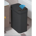 Touchless Bathroom Trash Can - 2.5 Gallon Smart Trash Can Sensor Motion | Skinny Trash Bin with Lid - Electric, Narrow, Plastic, Auto Open - Small Slim Automatic Garbage Can ( Black )
