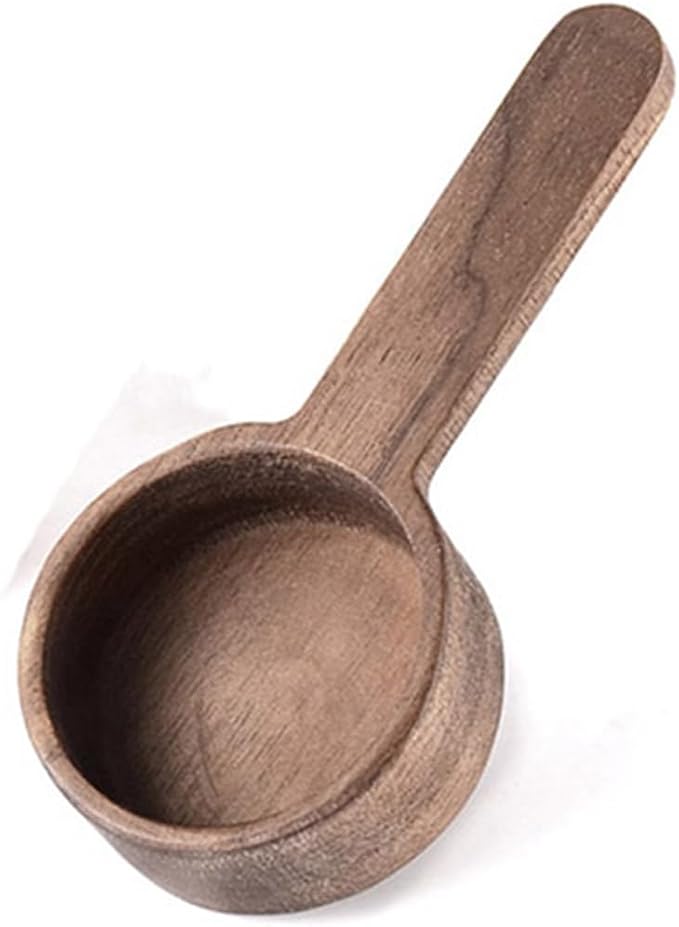 Coffee Spoons, ablespoon Scoop, Coffee Ground Spoon, Measuring for Ground Beans or tea, Soup Cooking Mixing Stirrer Kitchen Tools Utensils, 1 Wooden Tea Scoop (Walnut Wooden 3.86 in）