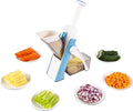ONCE FOR ALL Safe Mandoline Slicer, All in 1 Vegetables Slicer, Light Blue | Adjustable Thickness, Potato Slicer Veggie Chopper, Strips Julienne Dicer, French Fry Cutter, Dishwasher Safe, Kitchen Gift