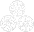 Silicone Trivet Mat - Non-Slip & Heat Resistant Kitchen Pads for Countertops & Table - Trivets for Hot Dishes & Cookware - Pot Holder for Pots & Pans - White, Set of 3