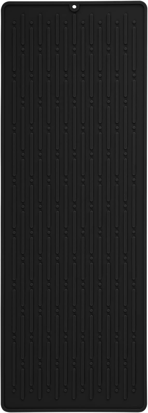 Dish Drying Mats, Heat-resistant Silicone Mat for Kitchen Counter, Non-Slip Dish Dry Mat Dishwasher Safe Large, Black