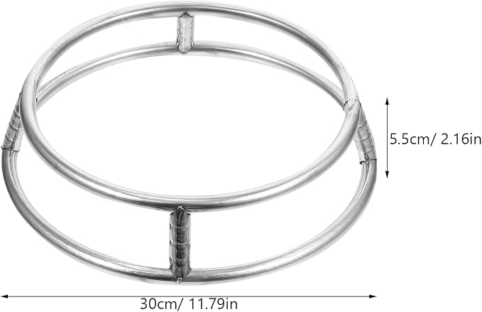 Wok Ring for Electric Stove 11.5 Inch Stainless Steel Wok Rack Support Stand for Gas Hob and Grill Heavy Duty Round Rack Stand for Kitchen Cookware Heat Resistant