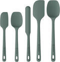 ChefAide 5 Pieces Silicone Spatula Set, Food Grade Rubber Spatula, Upgrade Strong Handle with Ergonomic Grip, Heat Resistant Up to 600°F for Nonstick Cookware, Cooking
