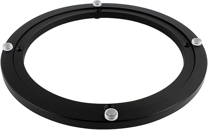 10 Inch Lazy Susan Hardware Heavy Duty Metal Rotating Hardware Turntable Bearing Ring 150lb Load Capacity Turntable Lazy Susan Parts Mechanism for Cabinets,Table Top and Craft (Base Only, Black