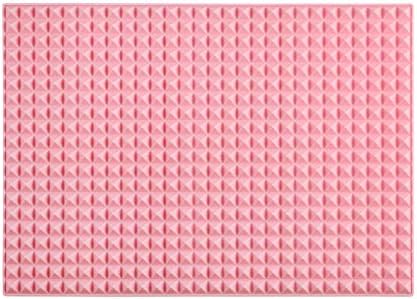 Colinda Silicone Dish and Cup Drying Mat - Extra Large Trivet for Hot Dishes, Large Size Hot Pots and Pads Coming Directly Out from the Stove or Oven,Drain Board,16" x 11.5", Pink