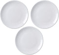 Porcelain Appetizer Plates Set of 3 Small 5 Inch White Dessert Salad Plates | Dinner Plates for Sides Snack Sauce Kitchen Ceramic Serving Dishes