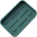 MicoYang Silicone Kitchen Sink Organizer Tray for Multiple Usage,Easy Clean Sponges Holder for Kitchen Bathroom Counter or Sink,Dish Soap Dispenser,Scrubber,Bottle,Cup Green 4.9”x 3.2”