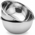 Large Stainless Steel Mixing Bowl 8 Quart - Extra Large Metal Mixing Bowl for Baking, Bread Dough, Salad - Deep Stainless Bowl - Commercial Kitchen Basin - Meal Prep - Stainless Steel- 2 Pack