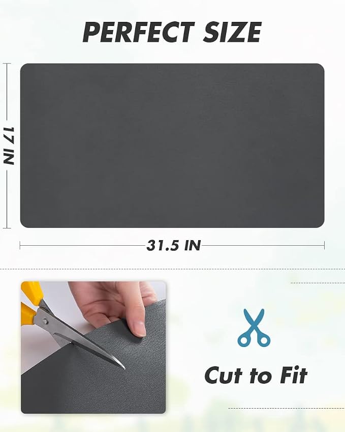 AMOAMI-Coffee Mat Hide Stain Rubber Backed Absorbent Dish Drying Mat for Kitchen Counter-Fit Under Coffee Bar Accessories Maker Machine Pot Espresso Machine Dish Rack