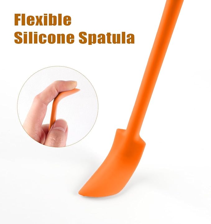 Silicone Spatula Set 6Pcs, Mini Jar Scraper for Makeup & Food | Mini spatulas reach every last drop in jars and bottles, reducing waste for food, cosmetics and personal care products.