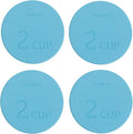 Yodecy Silicone Bowl Lids fit Pyrex Glass Bowls 7200-PC 2 Cup, Yodecy Silicone Bowl Lids fit Anchor Hocking Glass Bowls 7200-PC 2 Cup,Replacement Lids 4.76in(4 Pack Blue)