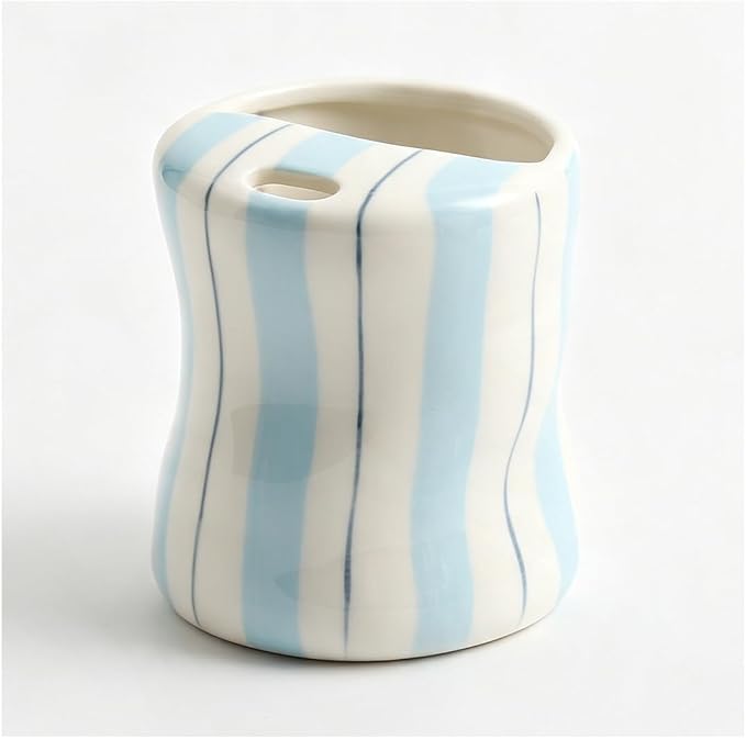 Espresso Cups Ceramic Coffee Mug Series European Striped Dot Coffee Cup And Saucer Mug Cake Plate Afternoon Tea Set Tea Cup And Saucer (Sky Blue)