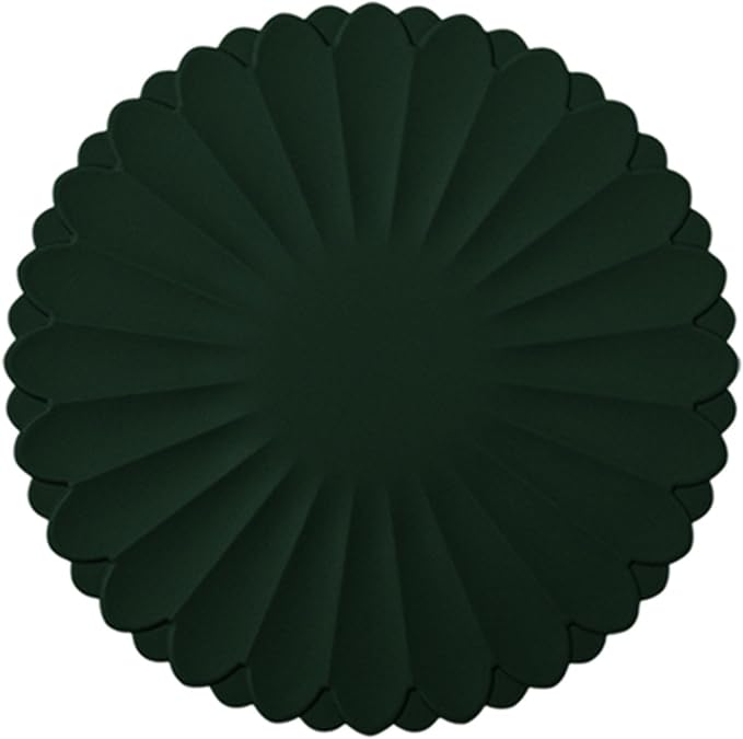 Heat-Resistant Silicone Trivet Mats, Non-Slip Hot Plate Holder for Kitchen Countertops & Dining Table, Reusable Pot Holder Pad with Secure Grip, Dishwasher Safe (Green, Diameter: 18cm/7.09")