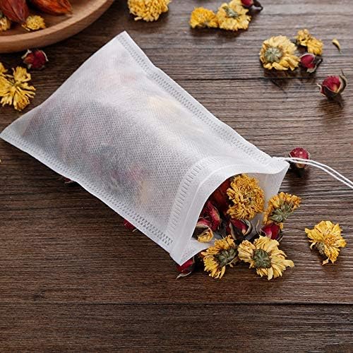 400 Pcs Tea Filter Bags Empty Tea Bags Drawstring Seal Tea Infusers Bag for Loose Leaf Tea