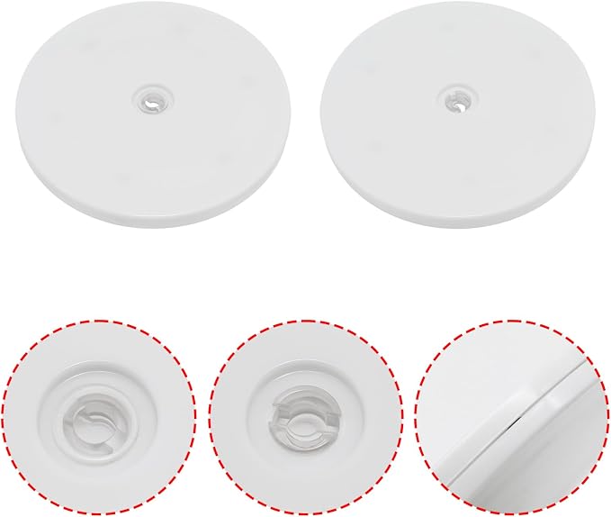 2Pcs White Acrylic Lazy Susan 6 Inch Turntable Organizer Bearings | Mini Lazy Susan, Small Lazy Susan Turntable, 360° Rotating Swivel Plate for Spice Rack, Cosmetic, Cake, Pantry, DIY Display
