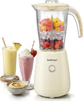Blenders for Kitchen, 21oz Smoothie Blender, 350 Watt, Ivory | Space Saving, Quiet 70dB, Leakproof & BPA-Free Jar, Easy to Clean, 6 Blades, Blender for Smoothies, Juice and Protein Shakes