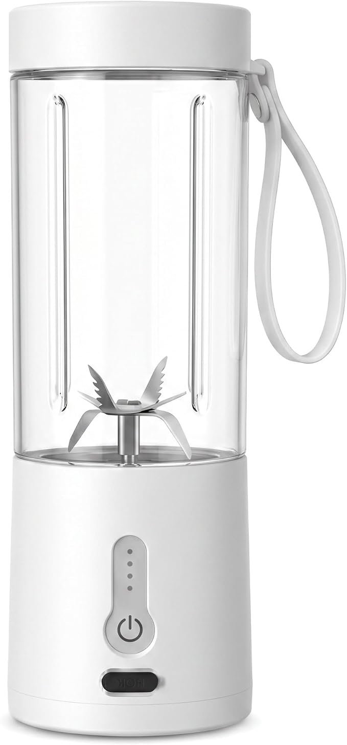 Portable Blender, Personal Cordless Juicer Cup, USB Rechargeable Ideal for Shakes & Smoothies,Ice Blending,Juicing, Mini Blender for Travel Sports Outgoing Office Gym Camping
