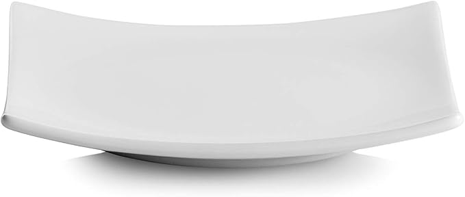 10 Strawberry Street 6" Catering Square Coupe Appetizer Plate, Set of 12,White