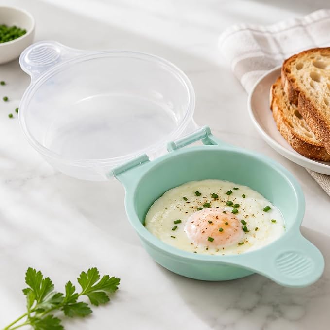 Microwave Egg Cooker for Sandwiches & Omelets – BPA-Free Microwave Egg Poacher, Fried Egg Maker, Omelet Maker, & Scrambled Egg Cooker – Cooks 2-3 eggs in less then 2 minutes Breakfast Maker by Dependable Industries Inc. Essentials