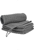 watchget 4 Pack Microfiber Espresso Barista Cleaning Towels, Dark Grey | Professional 12"x12" Lint-free Rags; Highly Absorbent Cleaning Towels for Espresso Steam Wands & Coffee Bar Counters