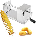 TechTongda Tornado Potato Spiral Cutter Manual Stainless Steel Twisted Potato Slicer Cutter French Fry for Potatoes Carrots Vegetables