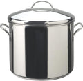 Farberware Classic Series Stainless Steel Induction 12 Quart Stock Pot with Lid, Silver