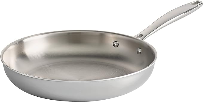 Tramontina Signature Tri-Ply Clad Stainless Steel 10-Inch Frying Pan | Induction-Ready Skillet, Dishwasher-Safe, NSF-Certified