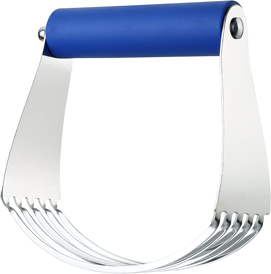 Spring Chef Large Dough Blender For Baking - Pro Pastry Blender - Sapphire | Heavy Duty Dough Mixer Hand Tool w/ Stainless Steel Blades, Professional Pastry Cutter Tool for Easy Mixing, Dishwasher Safe