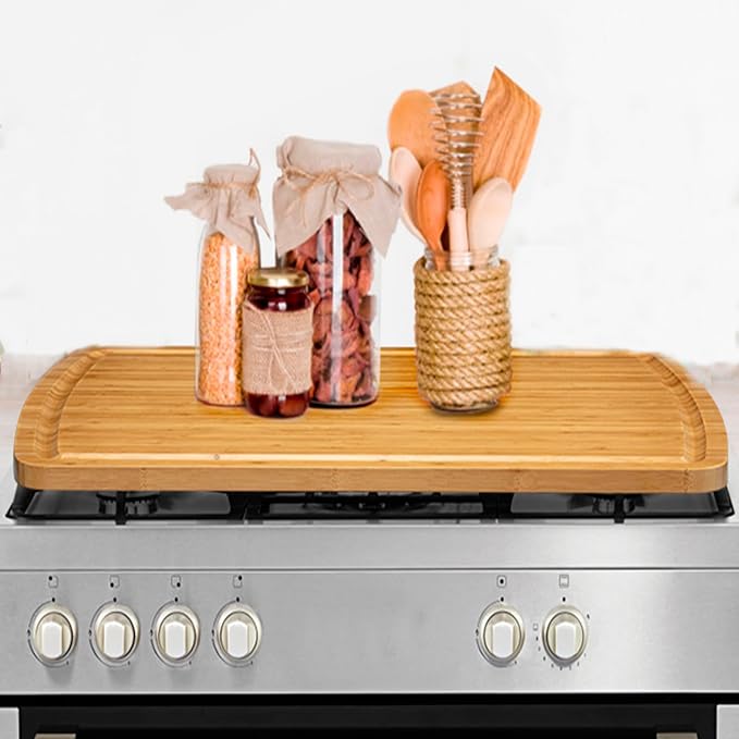 GAOMON 30 x 20 In Extra Large Bamboo Wood Cutting for Kitchen, Large Chopping Board, Stove Top Cover, Protector Board, Butcher Block, Charcuterie Board, Over the Sink Cutting Boards